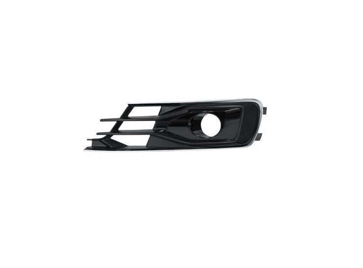 Grille gauche pare-chocs avant noire + chrome AB Audi A6
