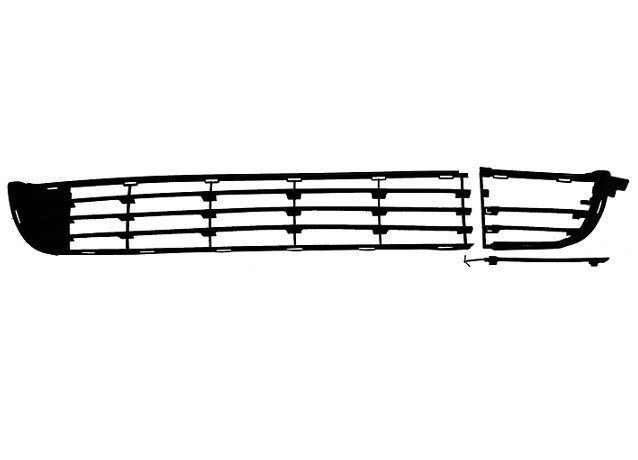 Grille inférieure pare-chocs avant 04->06 Renault Clio