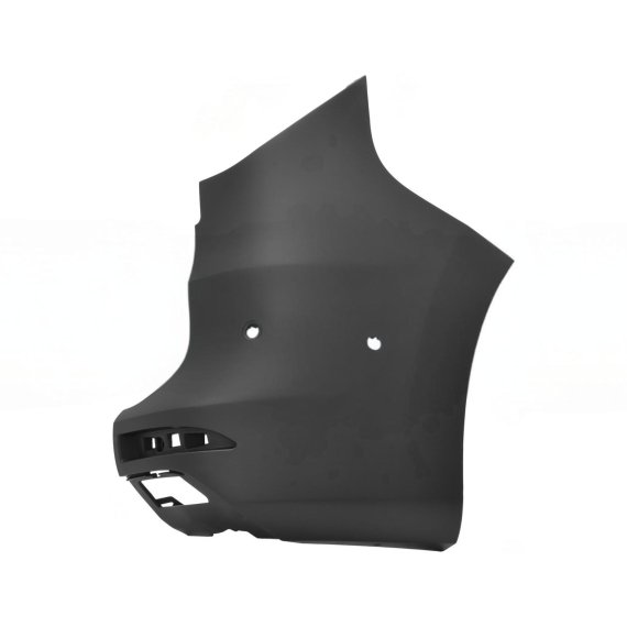 Embout droit du pare-chocs arrière, noir, avec 2 trous pour capteurs (2 portes) Renault Kangoo