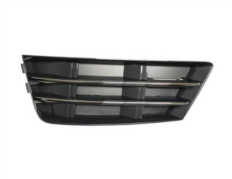 Grille de pare-chocs gauche, noire, moulure chromée Audi A4