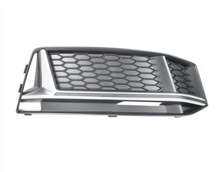 Grille droit pare-chocs avant, moulure argentée (S-Line) Audi A4