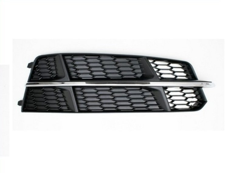 Grille pare-chocs droite, noire, moulure chromée (S-Line) Audi A6