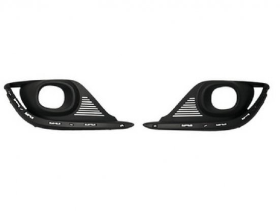Kit de grille de pare-chocs avant noir avec trous pour phares antibrouillard Renault Scenic, Grand Scenic