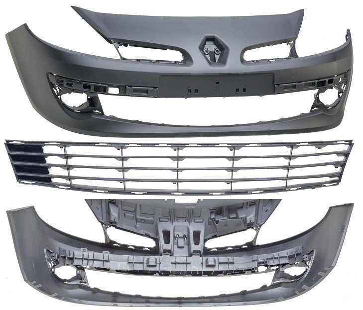 Pare-chocs avant à peindre avec grille [15 pouces] Renault Clio